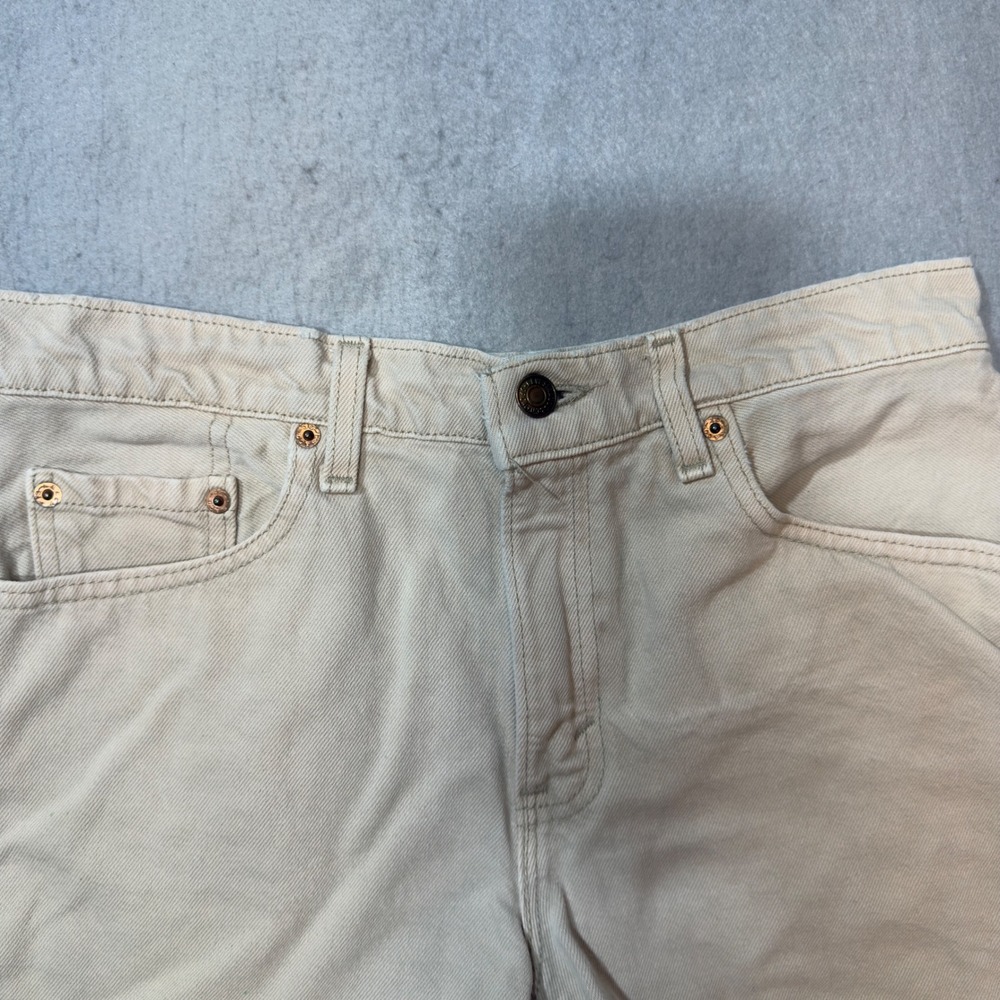 Levi's 556 Shorts Womens 8 Beige Good Vintage High Rise Cotton Made‎ in USA